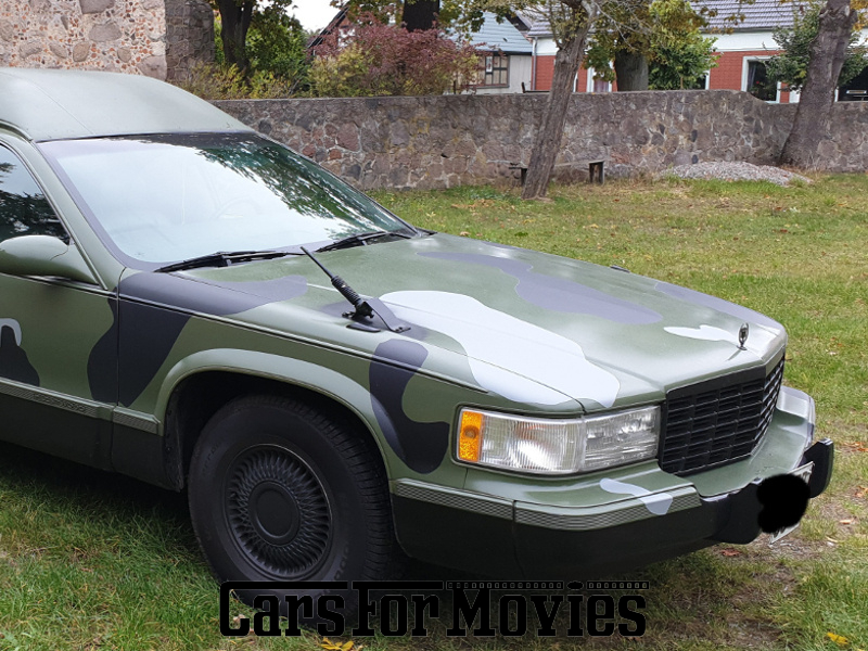 CarsForMovies | Cadillac Fleetwood 1996 USA Sonstige Sonstige Zivilfahrzeug Leichenwagen Brandenburg 5133 Bestatter Coroner Camouflage tarnfarben flecktarn hearse mortuary funeral car Camping Unikat
